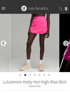 Lululemon Pink Hotty Hot Skirt (size 0)